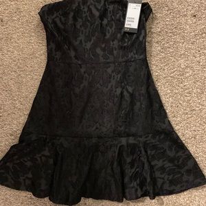 Black strapless dress